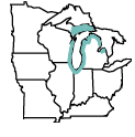 Range of Cirsium pitcheri