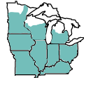 Range of Juniperus virginiana