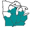 Range of Podophyllum peltatum